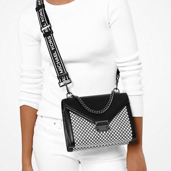 Michael Kors Whitney Large Checkerboard Logo Convertible Shoulder Bag - Picture 2 of 10